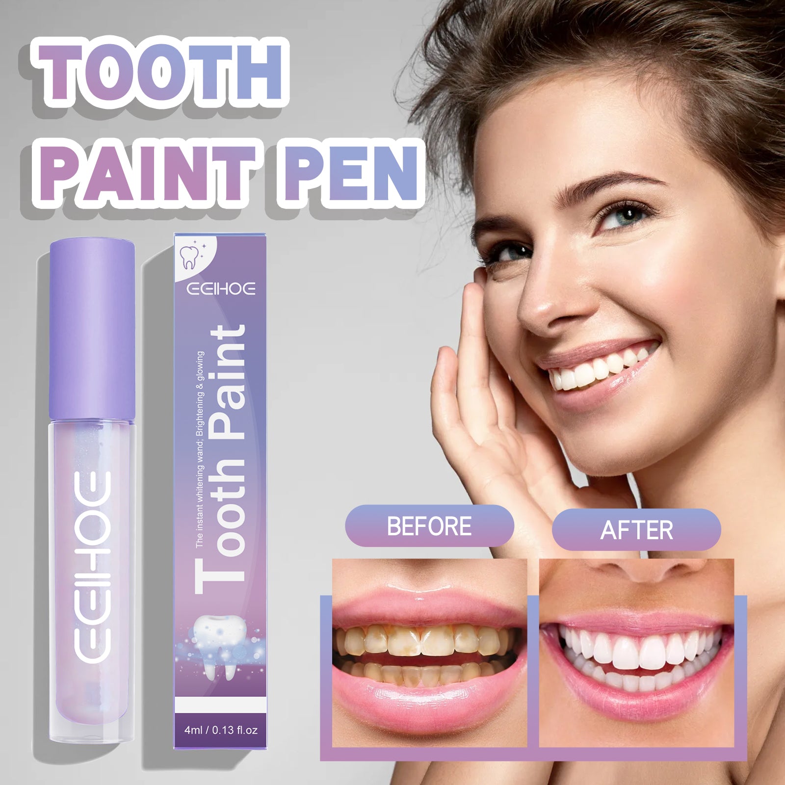 EELHOE Teeth Whitening Pen – Instant White Smile, Removes Stains, Oral Care & Fresh Breath, Easy At-Home Whitening